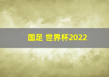 国足 世界杯2022